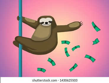 Detail Pole Dancing Sloth Nomer 25