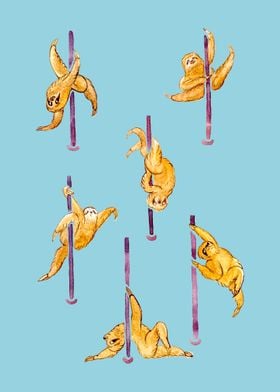 Detail Pole Dancing Sloth Nomer 4