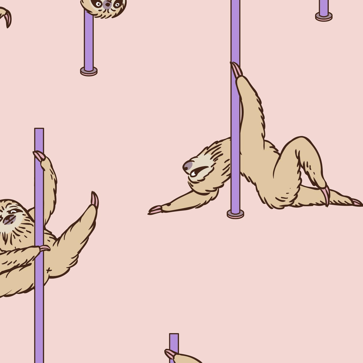 Detail Pole Dancing Sloth Nomer 5