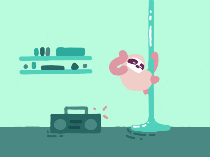 Detail Pole Dancing Sloth Nomer 6