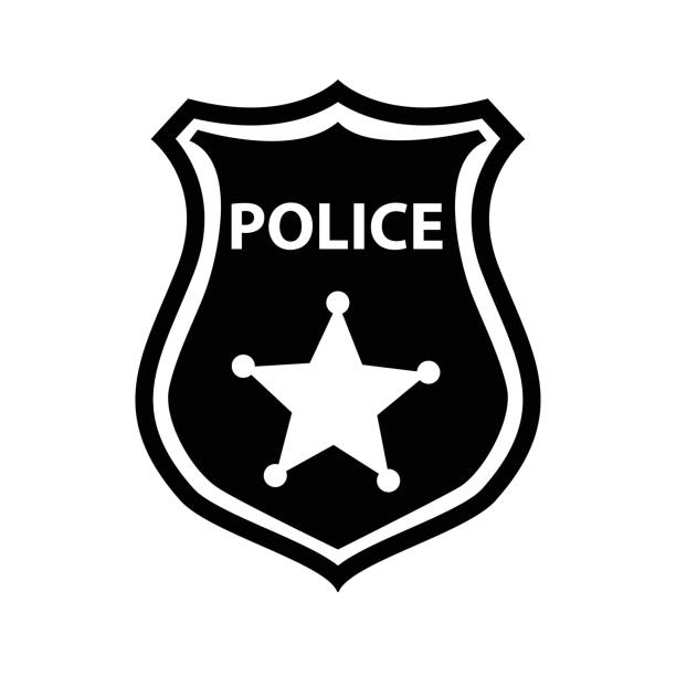 Detail Police Badge Clipart Black And White Nomer 2