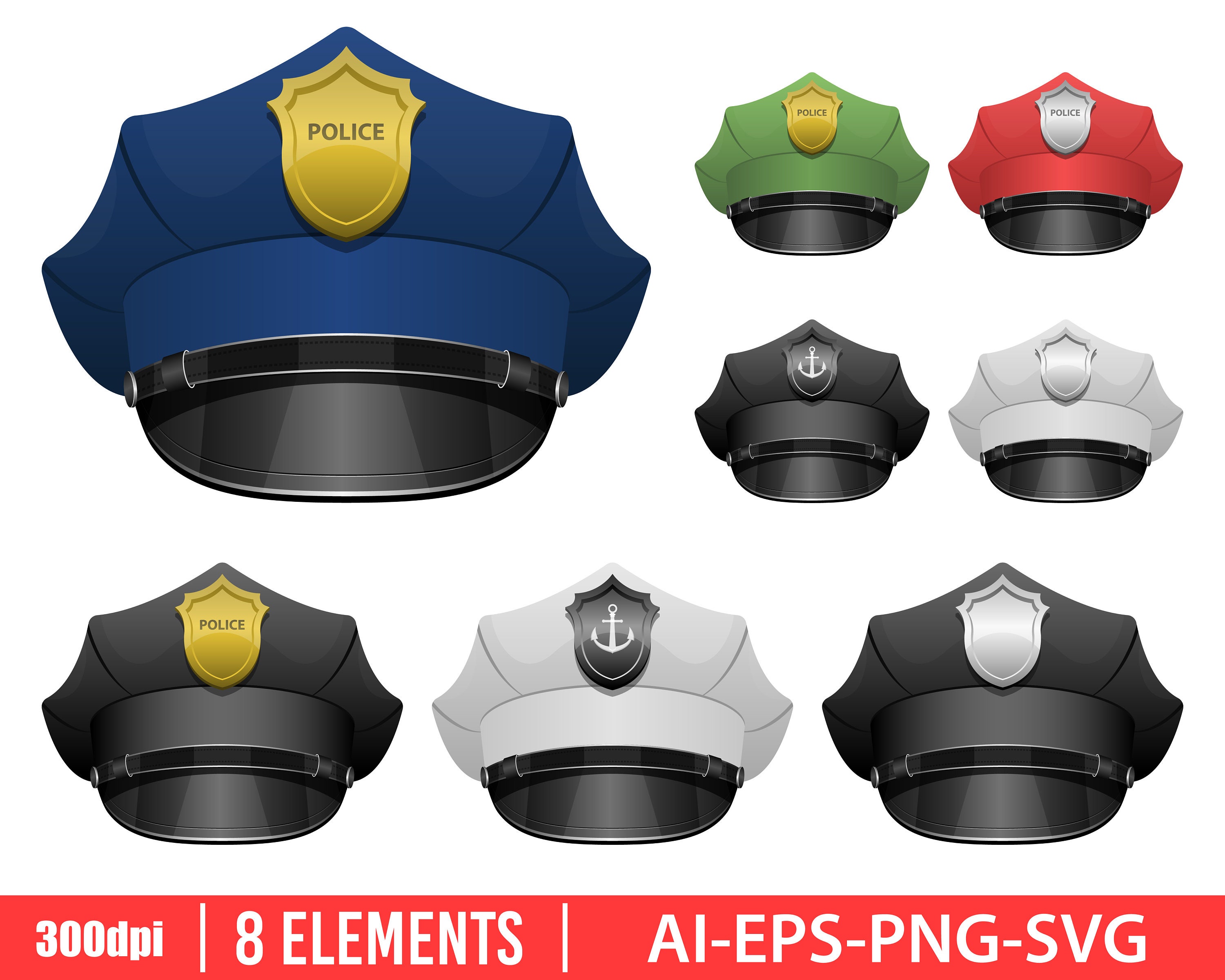Detail Police Cap Clipart Nomer 15