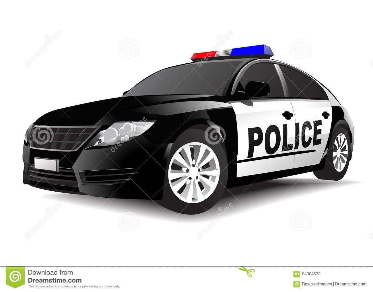 Detail Police Car White Background Nomer 12