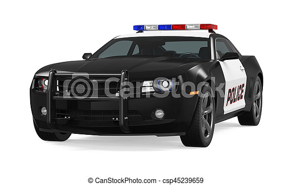 Detail Police Car White Background Nomer 34