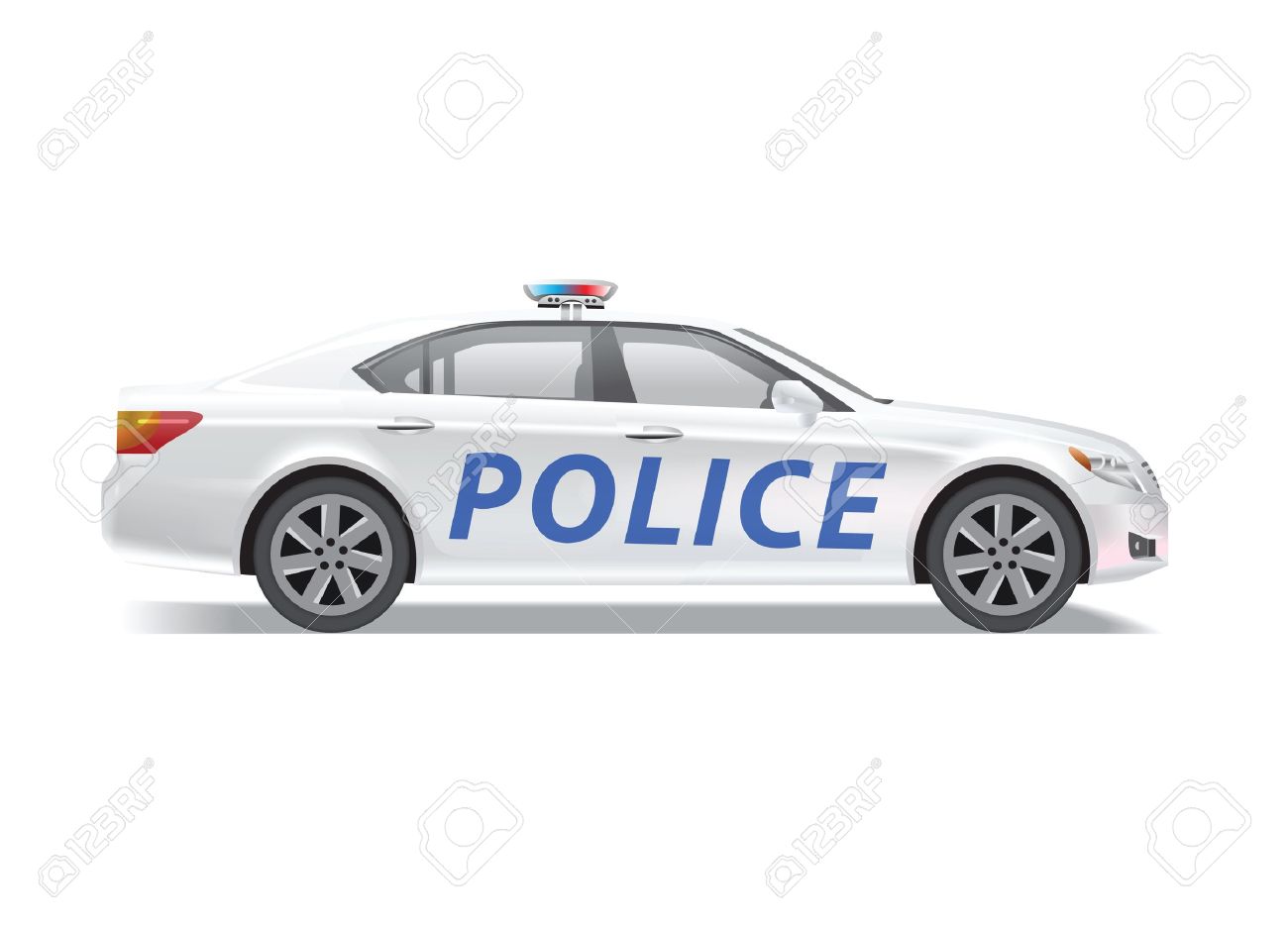 Detail Police Car White Background Nomer 9