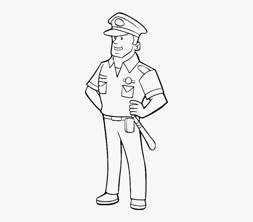 Policeman Clipart Black And White - KibrisPDR