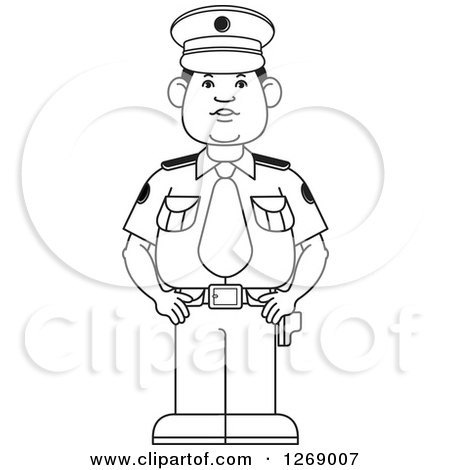 Detail Policeman Clipart Black And White Nomer 10