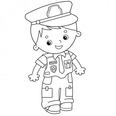 Detail Policeman Clipart Black And White Nomer 11