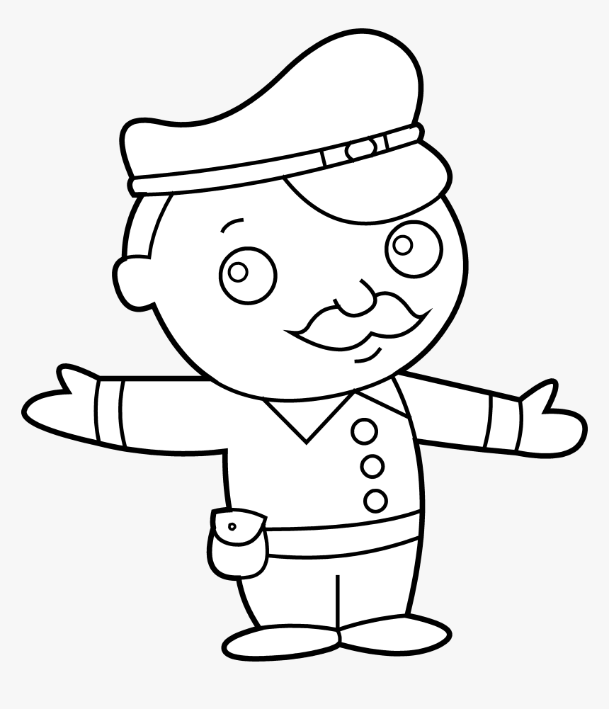 Detail Policeman Clipart Black And White Nomer 16