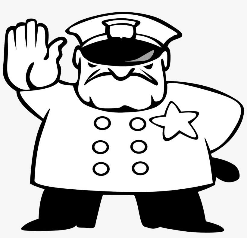 Detail Policeman Clipart Black And White Nomer 18