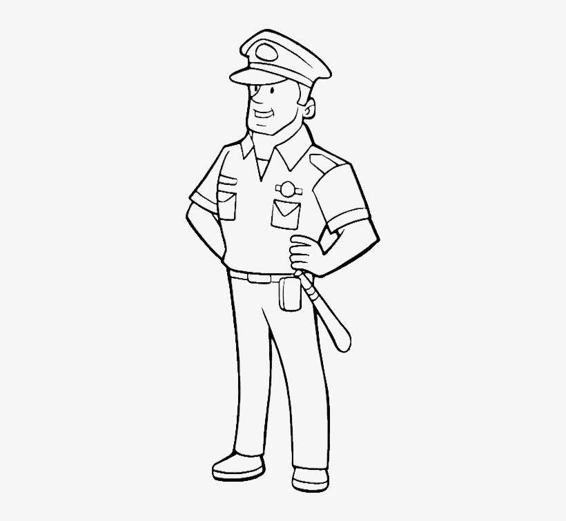 Detail Policeman Clipart Black And White Nomer 20