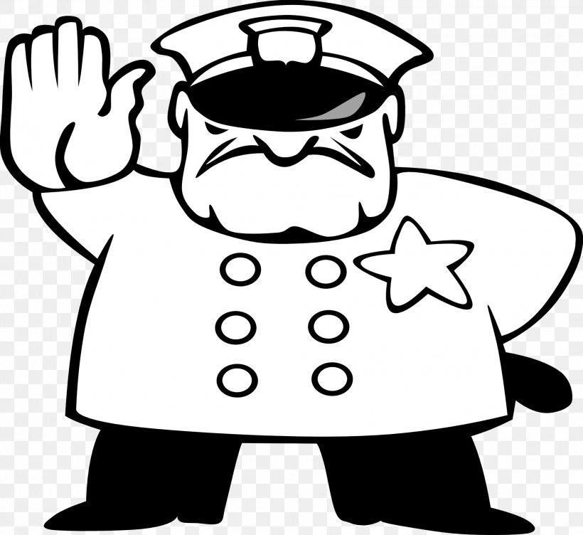 Detail Policeman Clipart Black And White Nomer 23