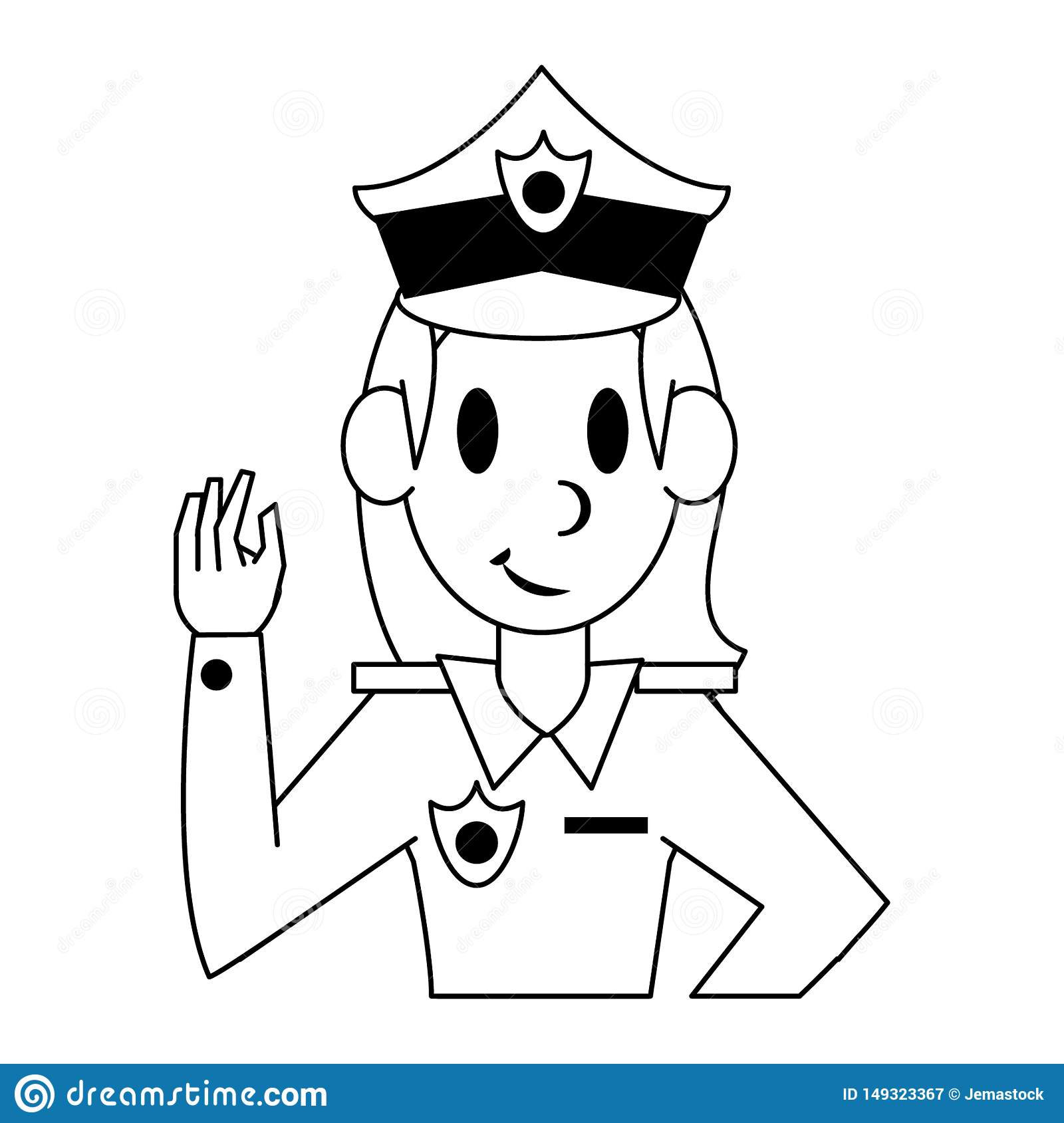 Detail Policeman Clipart Black And White Nomer 27