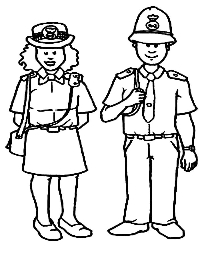 Detail Policeman Clipart Black And White Nomer 28