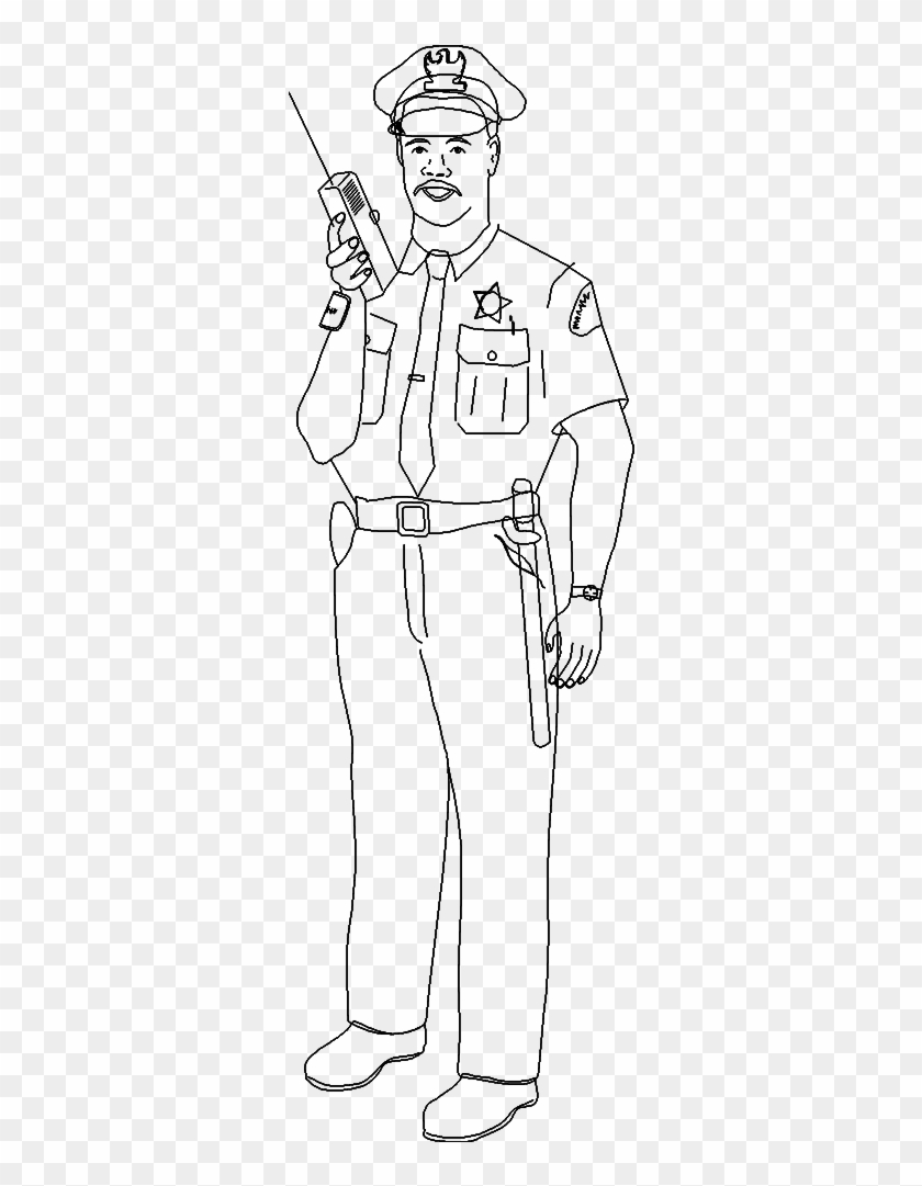 Detail Policeman Clipart Black And White Nomer 29