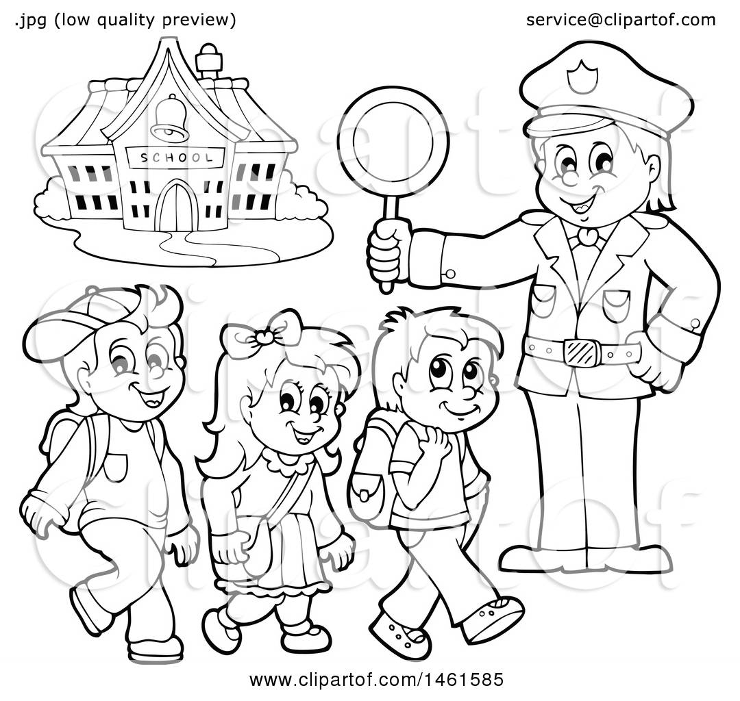 Detail Policeman Clipart Black And White Nomer 30