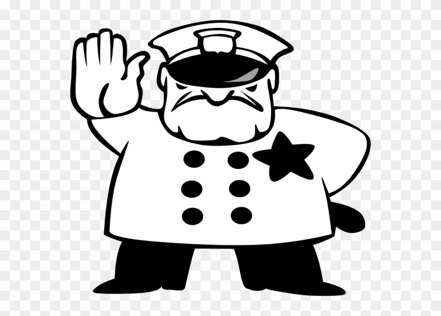 Detail Policeman Clipart Black And White Nomer 33