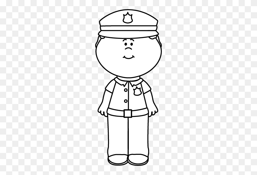 Detail Policeman Clipart Black And White Nomer 34