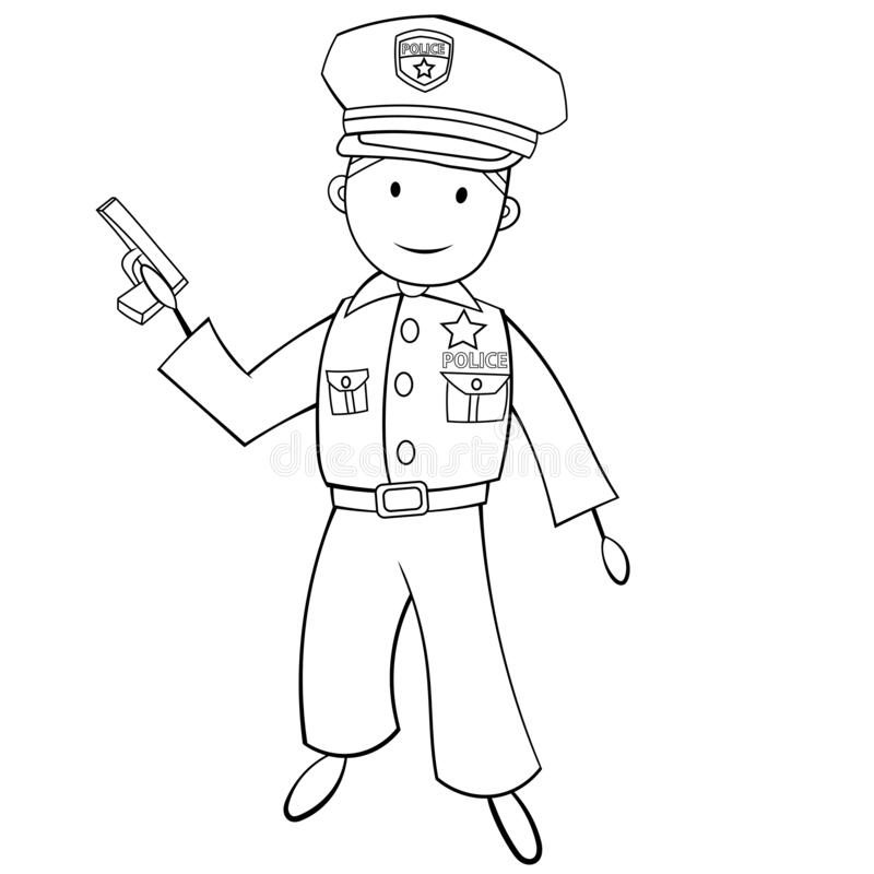 Detail Policeman Clipart Black And White Nomer 41