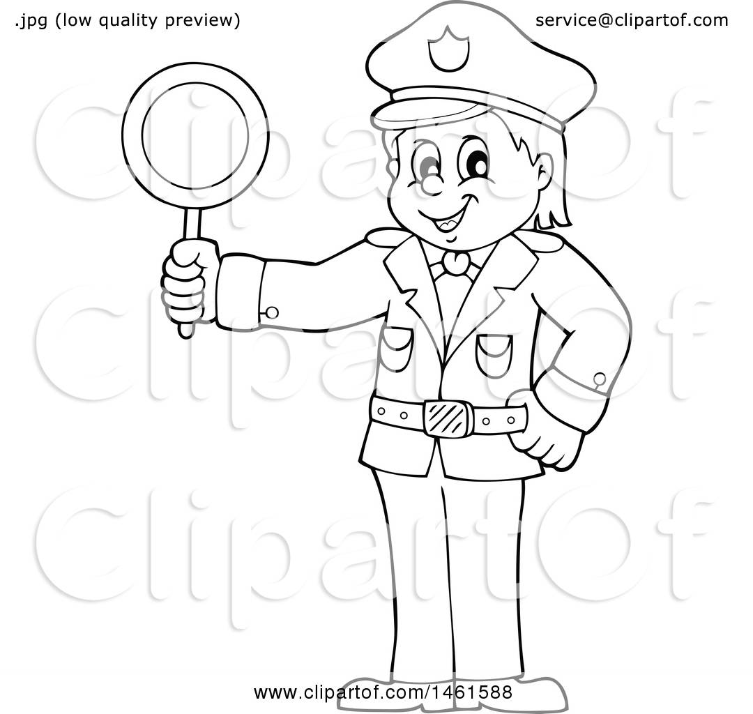 Detail Policeman Clipart Black And White Nomer 43