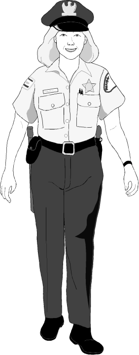 Detail Policeman Clipart Black And White Nomer 44