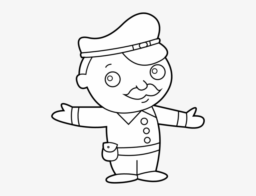 Detail Policeman Clipart Black And White Nomer 6