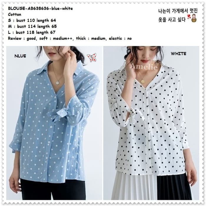 Detail Polkadot Biru Putih Nomer 28