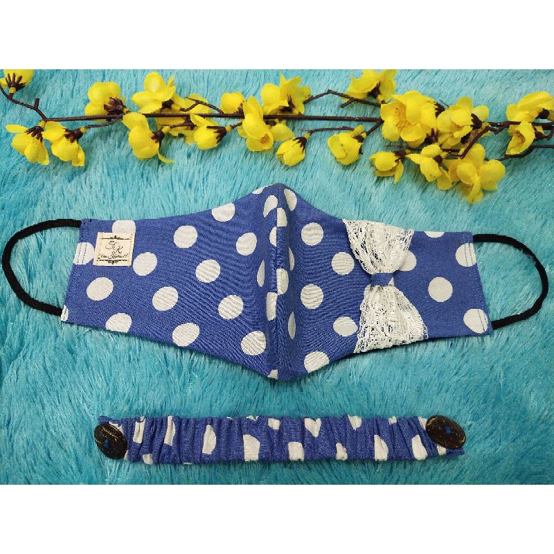 Detail Polkadot Biru Putih Nomer 50