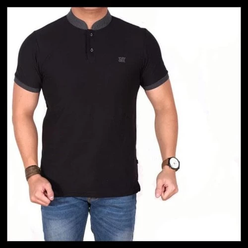 Detail Polo Shirt Hitam Polos Nomer 24