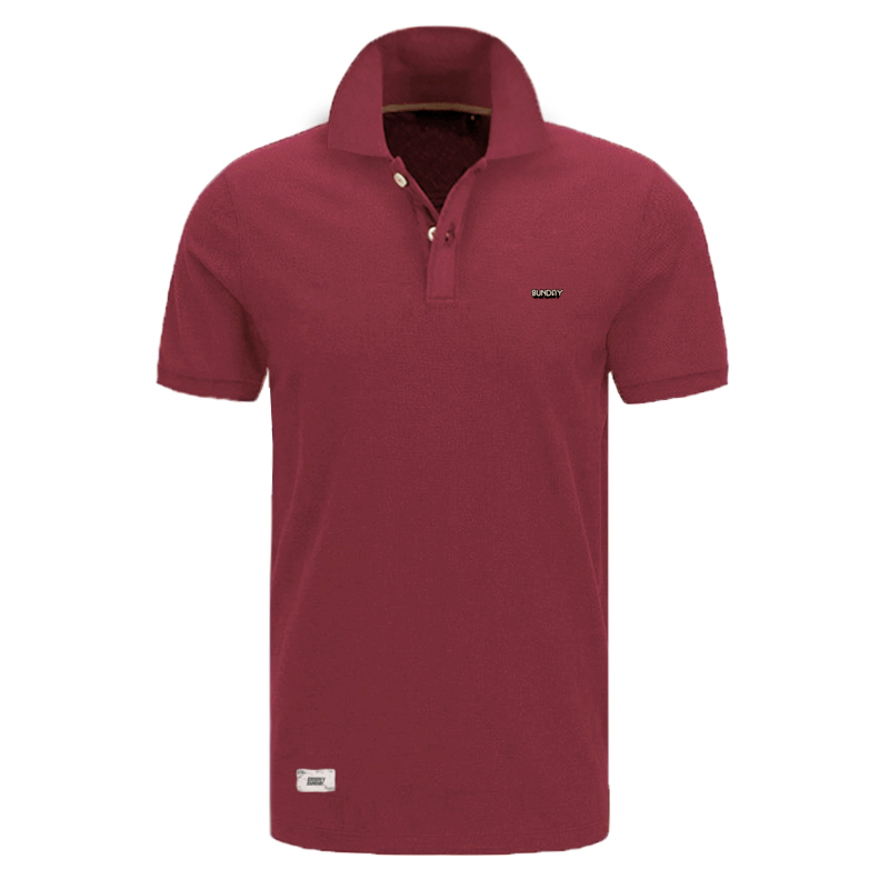 Detail Polo Shirt Merah Maroon Nomer 16