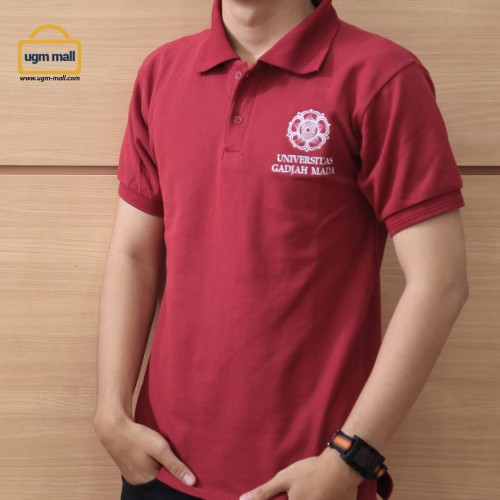 Detail Polo Shirt Merah Maroon Nomer 24