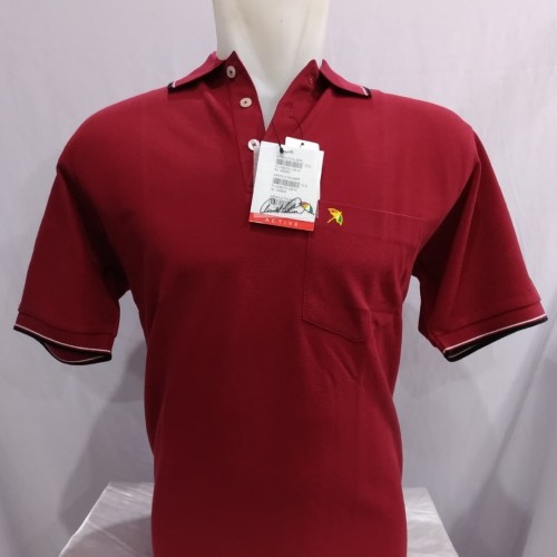 Detail Polo Shirt Merah Maroon Nomer 30