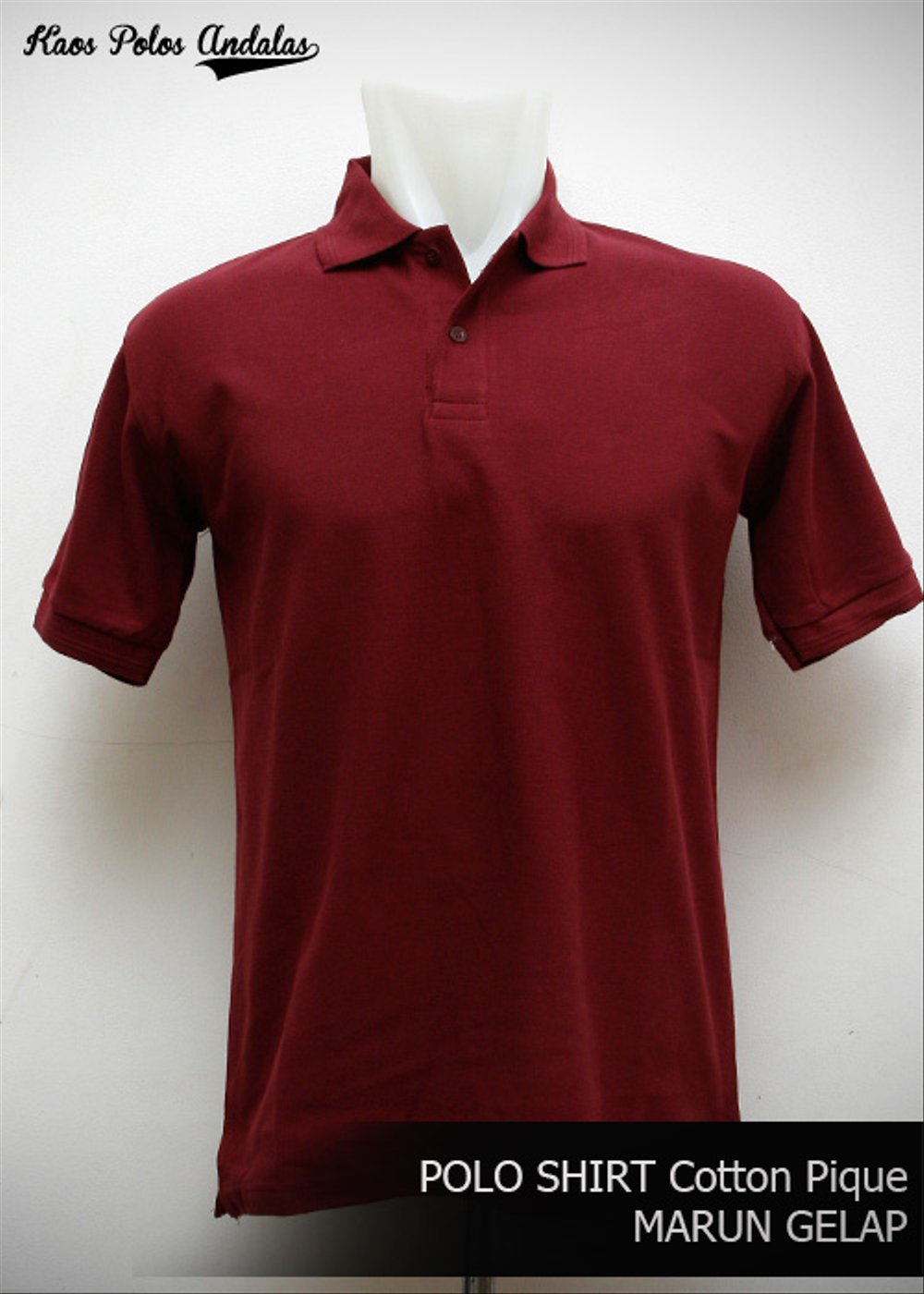 Detail Polo Shirt Merah Maroon Nomer 50