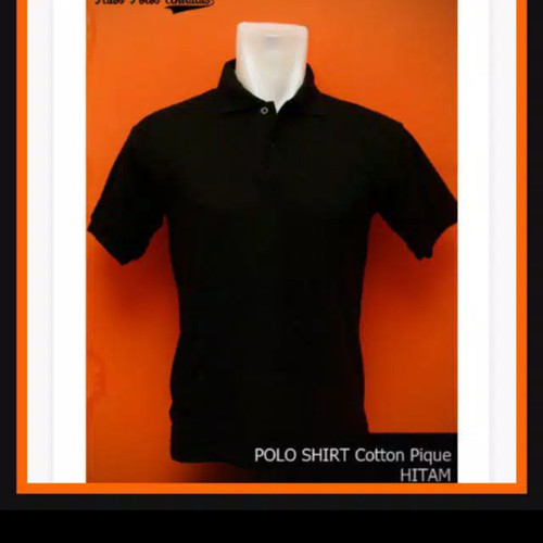 Detail Polo Shirt Polos Hitam Nomer 5