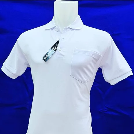 Detail Polo Shirt Putih Polos Depan Belakang Nomer 42