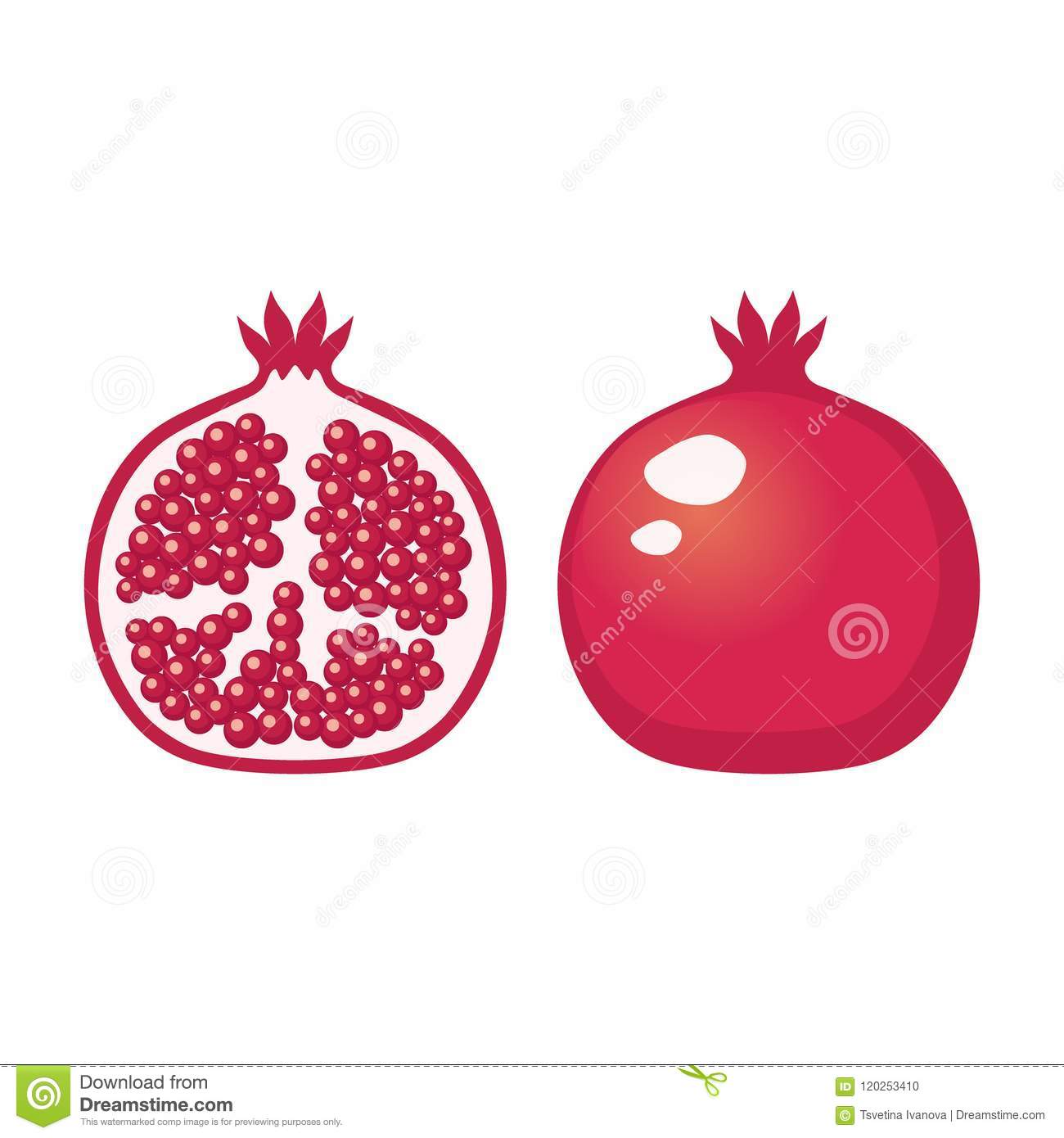 Detail Pomegranate Clipart Nomer 15