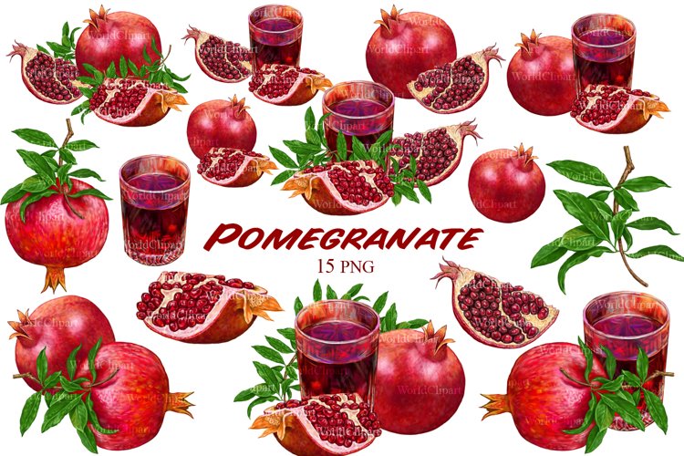 Detail Pomegranate Clipart Nomer 39