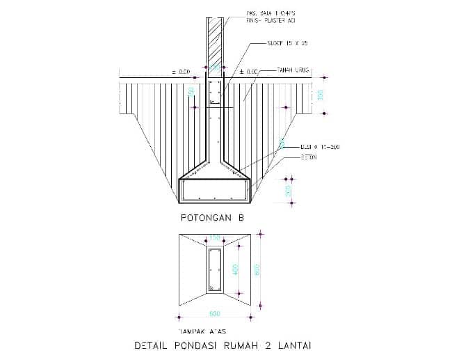 Detail Pondasi Rumah 3 Lantai Nomer 17