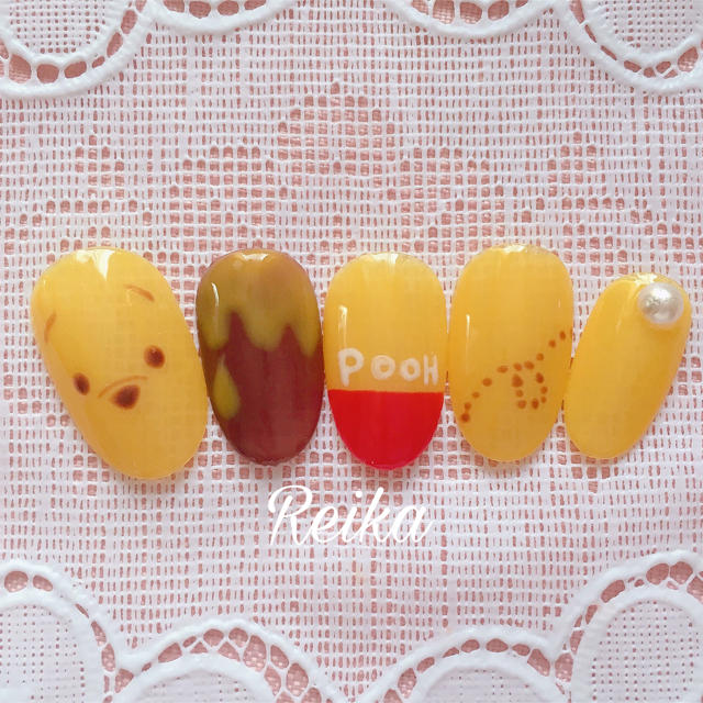 Detail Pooh Bear Nails Nomer 32