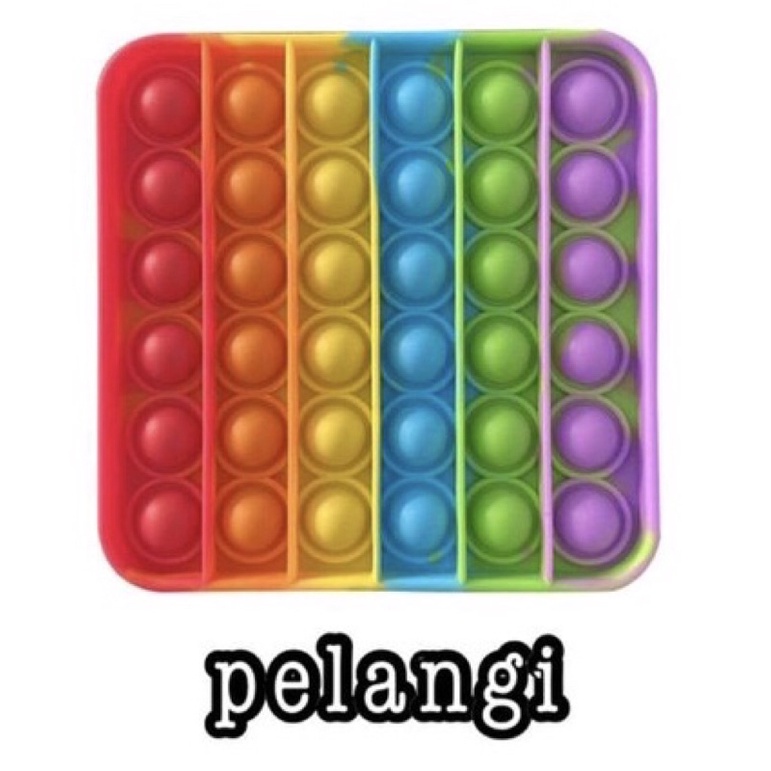 Detail Pop It Kotak Rainbow Nomer 12
