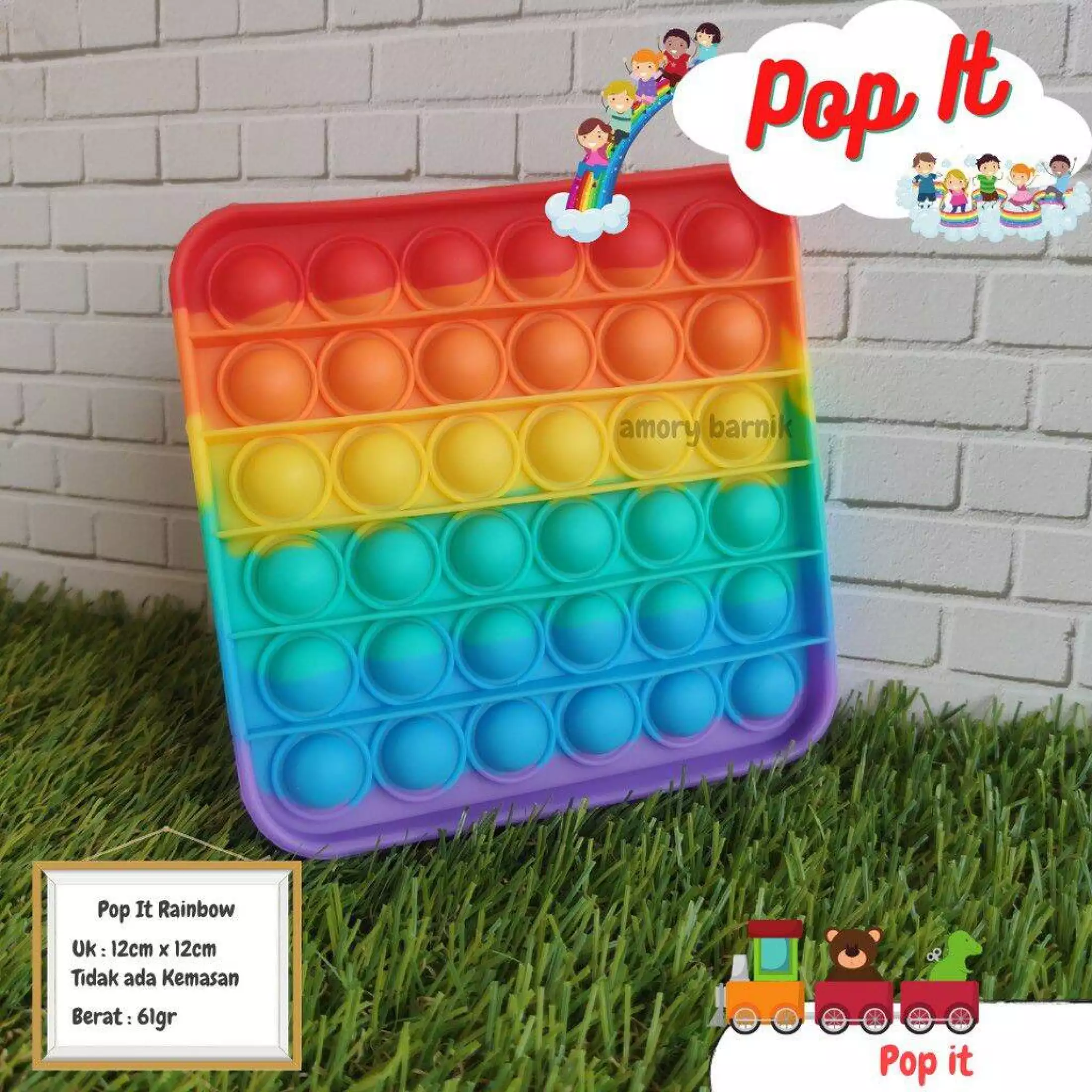 Detail Pop It Kotak Rainbow Nomer 24