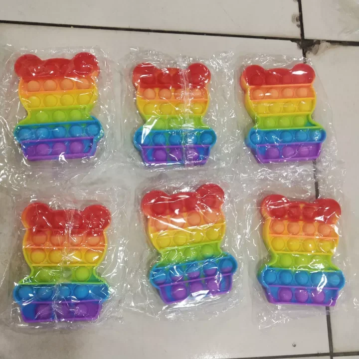 Detail Pop It Kotak Rainbow Nomer 26