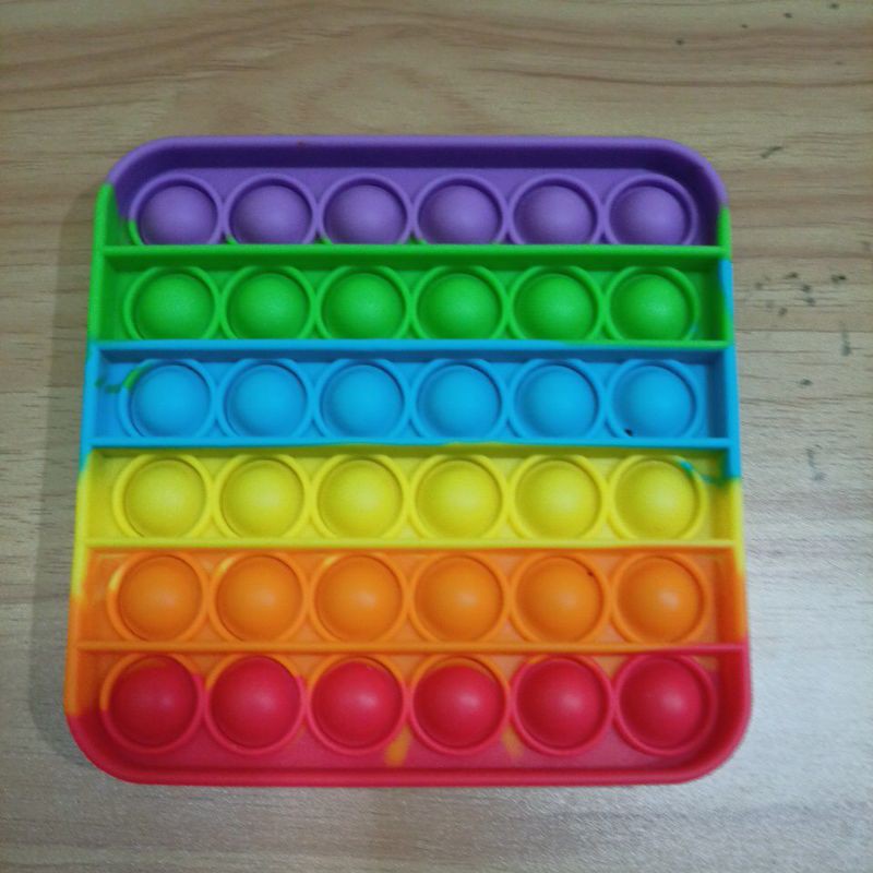 Detail Pop It Kotak Rainbow Nomer 27