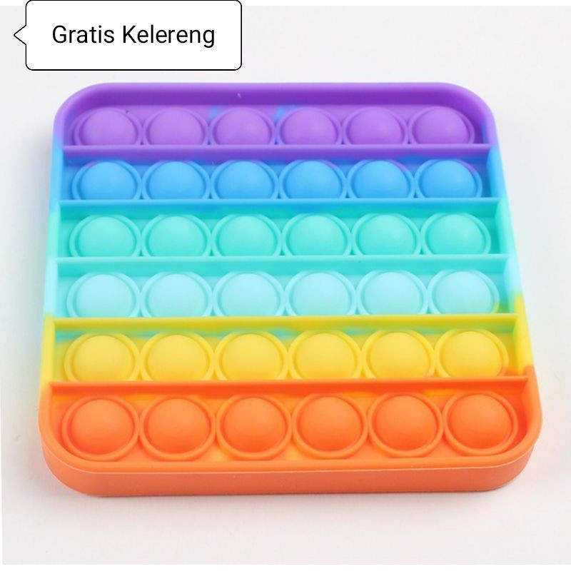 Detail Pop It Kotak Rainbow Nomer 3