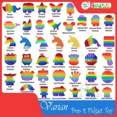Detail Pop It Kotak Rainbow Nomer 36