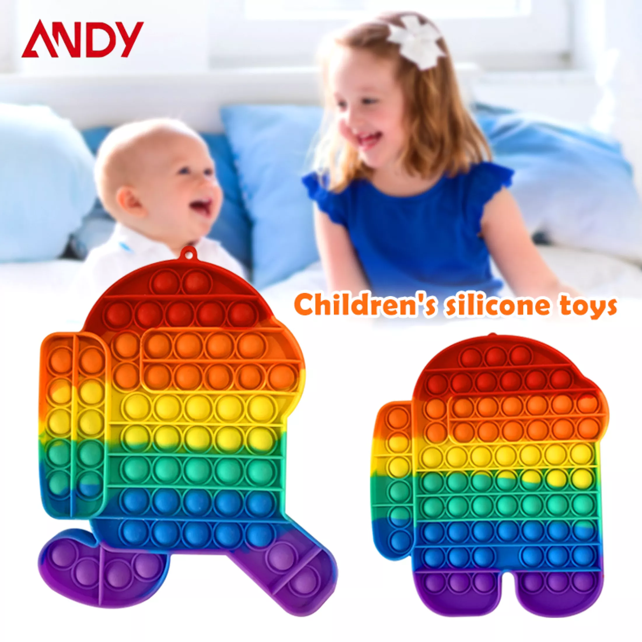 Detail Pop It Kotak Rainbow Nomer 37
