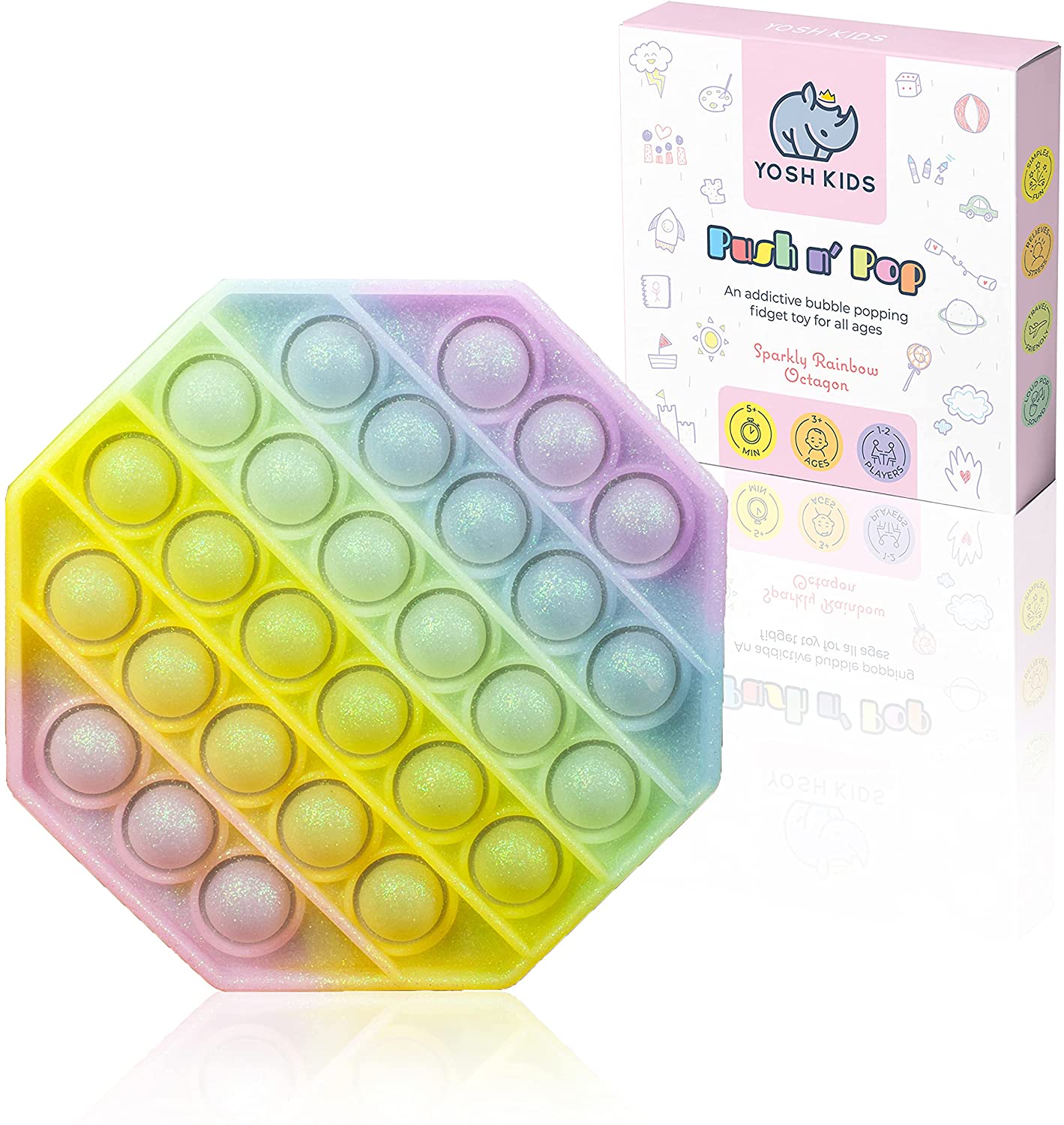 Detail Pop It Kotak Rainbow Nomer 41
