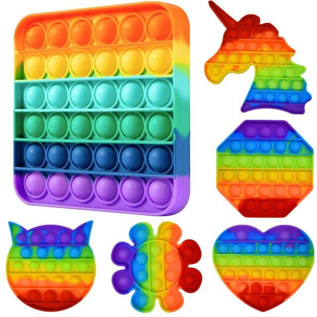 Detail Pop It Kotak Rainbow Nomer 48