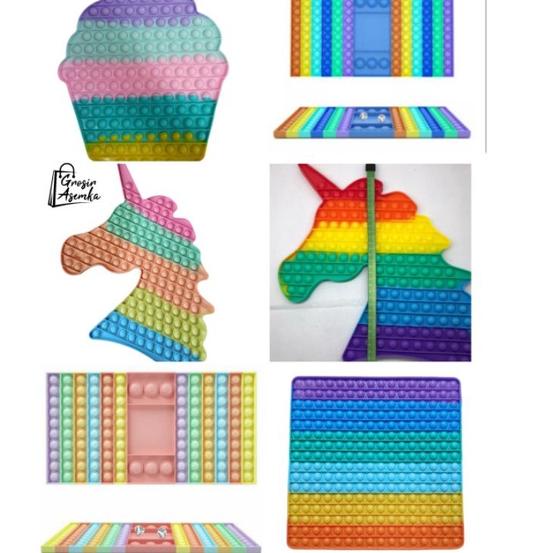 Detail Pop It Kotak Rainbow Nomer 52