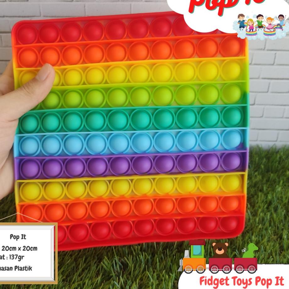 Detail Pop It Kotak Rainbow Nomer 57